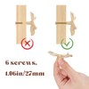 CREATCABIN 6 Sets Gold Flower Drawer Knobs Cabinet Knobs Dresser
