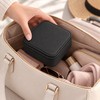 Portable Jewelry Case, PU Leather Travel Box, Earring and Ring