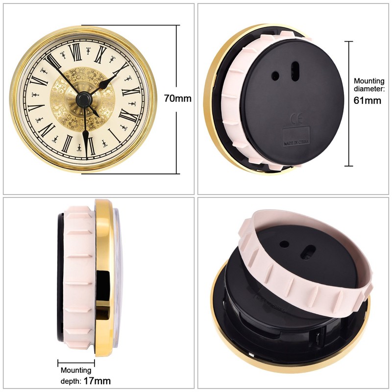 HICARER 2,8 Zoll/ 70 mm Römische Ziffer Uhr Einfügen mit