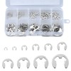 Glvaner 10 Sizes 120 Pcs E-Ring Circuit Clip Stainless Steel