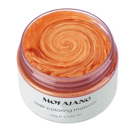 NYKKOLA Unisex Hair Wax Color Dye Styling Cream Mud, Natural Hairstyle Pomade, Washable Temporary,Party Cosplay (Orange)
