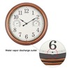 Vigorwise 12inch Outdoor Clocks Plastic Waterproof Wall Clock with Temperature