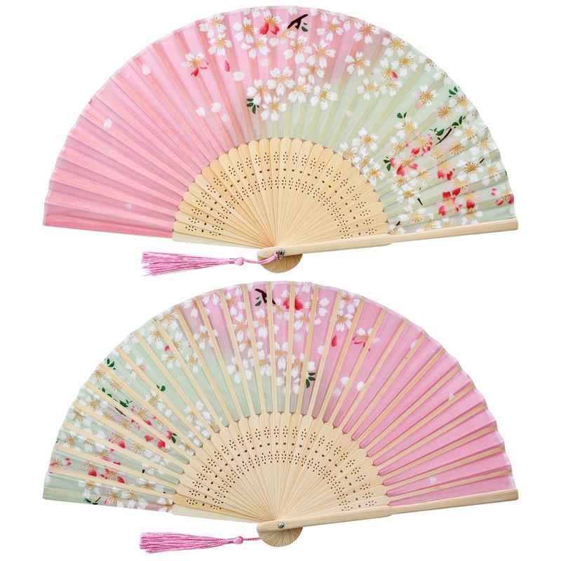 Boshiho Women's Fan & Fan Bag, Rayon Dance Fan, Beautiful,
