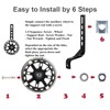 Bike Training Wheels, Flash Mute Wheel, Bicycle Stabiliser Mounted Kit,