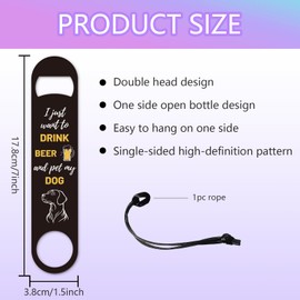 CHGCRAFT Funny Quotes Bottle Opener 201 Stainless Steel Beer Bottle Openers Dog Flat Bottle Opener for Bartender Kitchen Bar Restaurant Party Wedding Birthday, 7 Inch