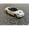 Unbranded C7 Corvette White Keychain Hot Wheels Matchbox