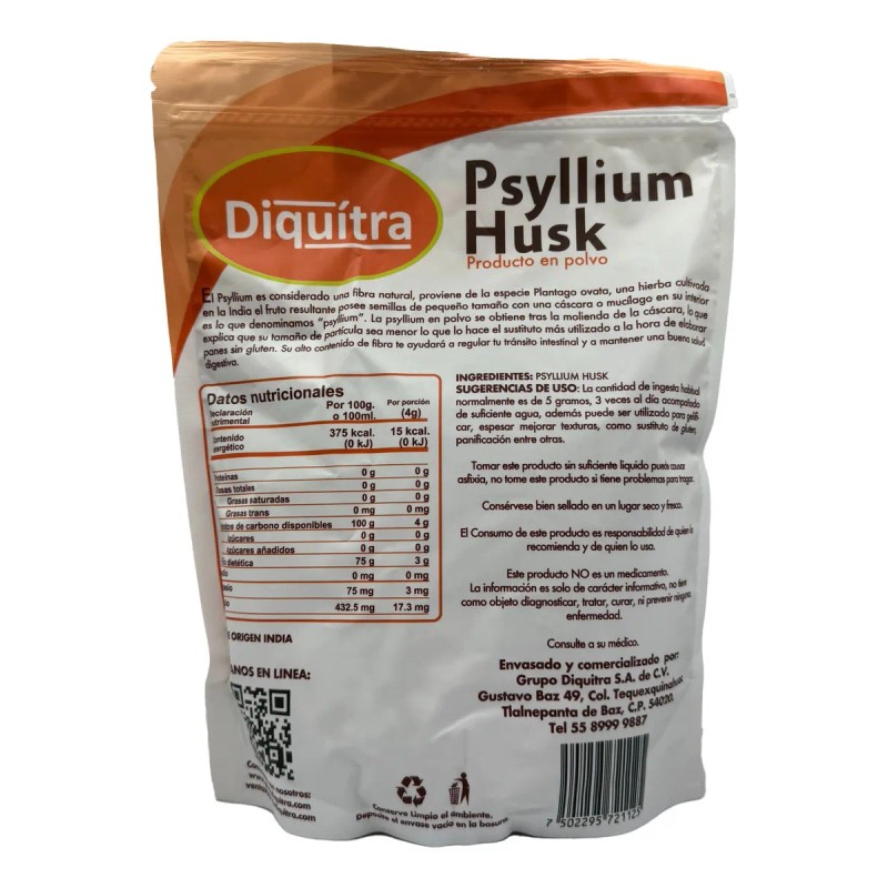 Psyllium Husk Plantago Polvo Calidad Premium 1 Kg