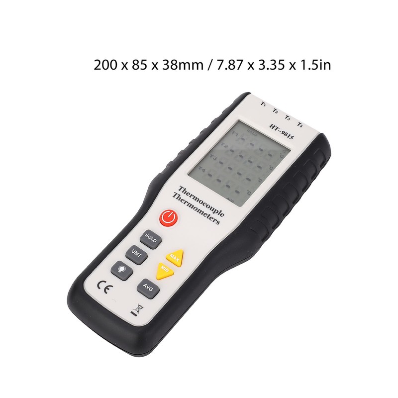 Thermometer High Accuracy Digital Display 4 Channel Portable Thermocouple Thermometer