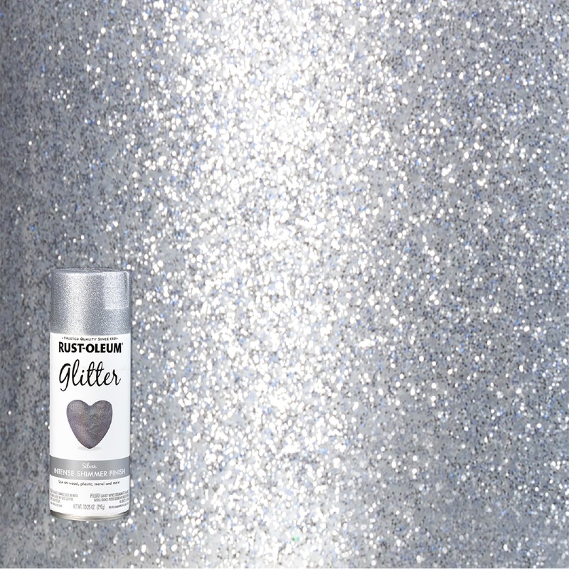 Rust-Oleum 267734 Spray Paint, Each, Silver Glitter