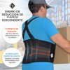Soporte Lumbar con Tirantes/Soporte Ajustable para la Espalda de Trabajo