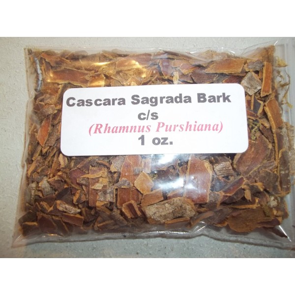 Cascara Sagrada 1 oz. Cascara Sagrada Bark c/s (Rhamnus purshiana)