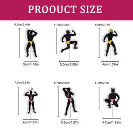 Peluches de bailarines masculinos para cupcakes de carne - Decoración para cupcakes de despedida de soltera, cumpleaños, día de San Valentín y suministros de decoración para fiestas de despedida de soltera (18 unidades)