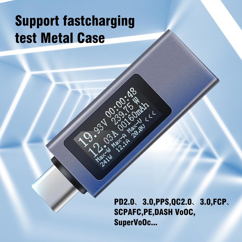 ARCELI 240W USB Tester, USB C Meter, 12A USB Current