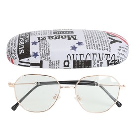 Blue Light Resistant Sunglasses Radiation Protection UV Proof Polarized Aspheric Metal Frame for Men Women Gold Frame