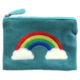 Purity Products Rainbow Felt Purse,Wallet,Coin Purse, Fair Trade