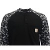 BOCOMAL FR Shirts Flame Resistant Henley Camo Two Tone 7oz