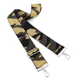 Silver Buckle Wide Shoulder Strap Adjustable Replacement Belt Crossbody Canvas Bag Handbag((5CM) Camouflage1)