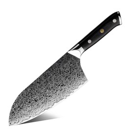 Choplix Midnight Diamond Series 7.2 Inches Knife 67-Layer Damascus stainless steel Blade G10 Handle, Precision Cutting, Ergonomic Design, Exceptional Durability | Protective Sheath & Care Instructions