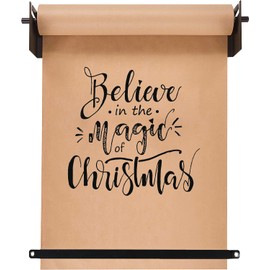 Varsoul 18'' Wall Mounted Kraft Paper Roll Dispenser & Cutter,Black Butcher Paper Dispenser, Farmhouse Decoration - Ideal Choice for Lists, Art Work, Calendars, Black Paper Holder with Cut Bar