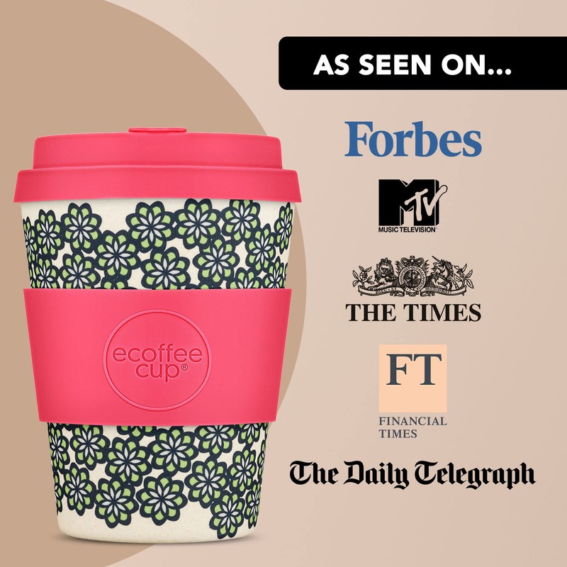 Ecoffee Cup: Like, Totally! with Pink Silicone 12oz