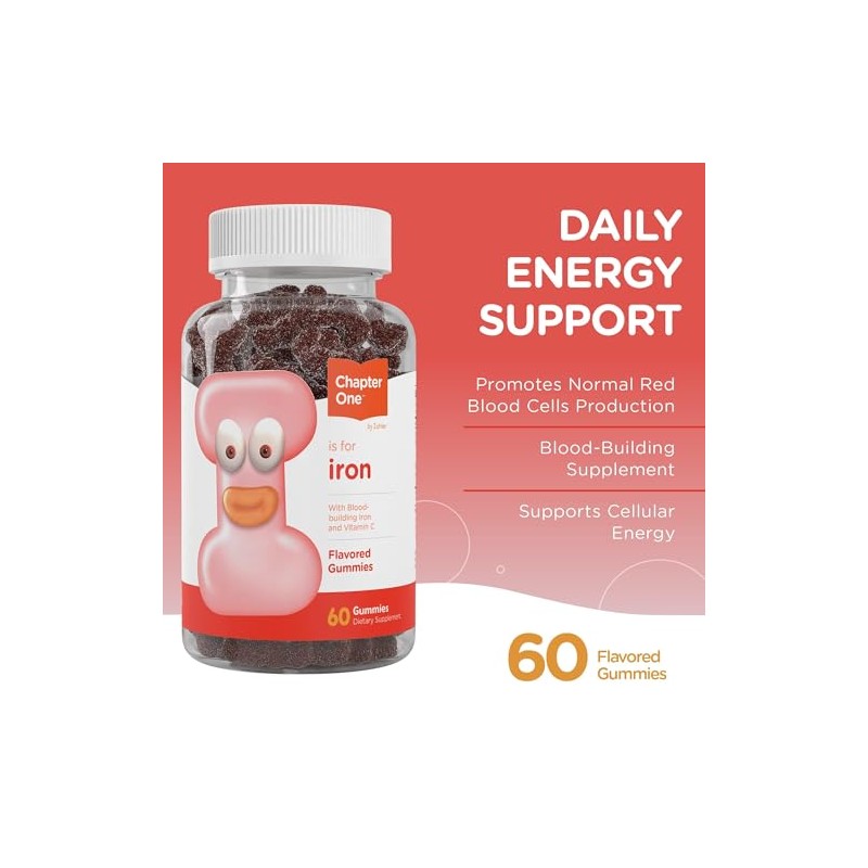 Zahler Iron Hierro Vitamina Flavored Gummies