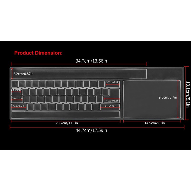 Clear Desktop Computer Keyboard Cover Skin for PC 104/107 Keys
