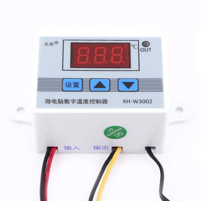 Digital Temperature Controller Pre-Wired Thermostat with Waterproof Sensor, XH-W3002 DC