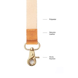Cool Lanyards, Necklace Key Rings, Neck Lanyards for Keys, Wallets and ID Card Holders (Light Yellow)