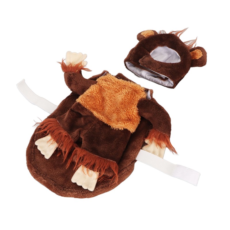 Pet Holiday Costume Funny Monkey Cosplay Dog Clothes Soft Breathable