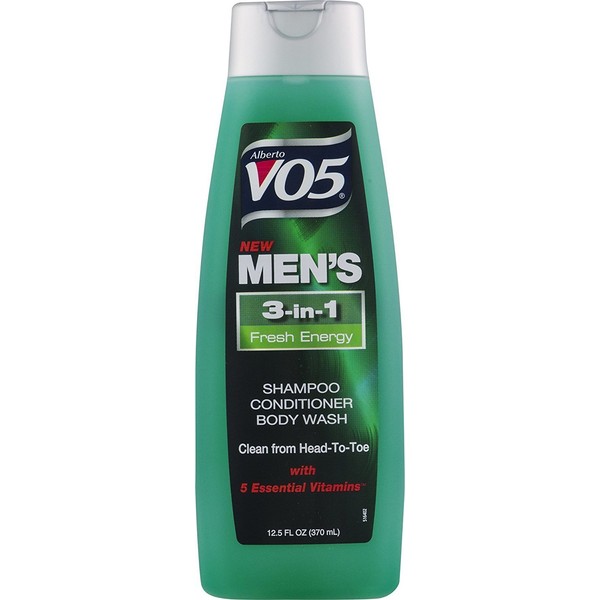 3 Pk, Alberto VO5 Men's 3-in-1 Shampoo Conditioner Body Wash