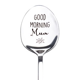 Mum Birthday Gifts for Mama Mom Christmas Retirement Gift for Mum Good Morning Mum Spoon Gift for Mother Tea Coffee Lover Gifts for Mam Mummy Mum Birthday Presents for Mum Mummy Mam Gift for Mom Spoon
