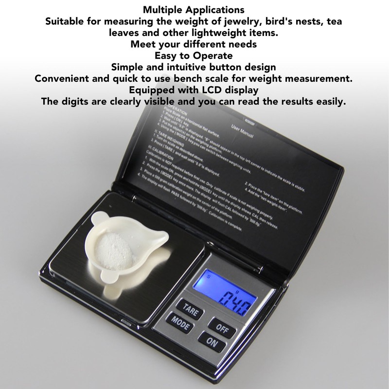 Mini Jewelry Scale High Accuracy Lightweight Portable Smart Electronic Digital