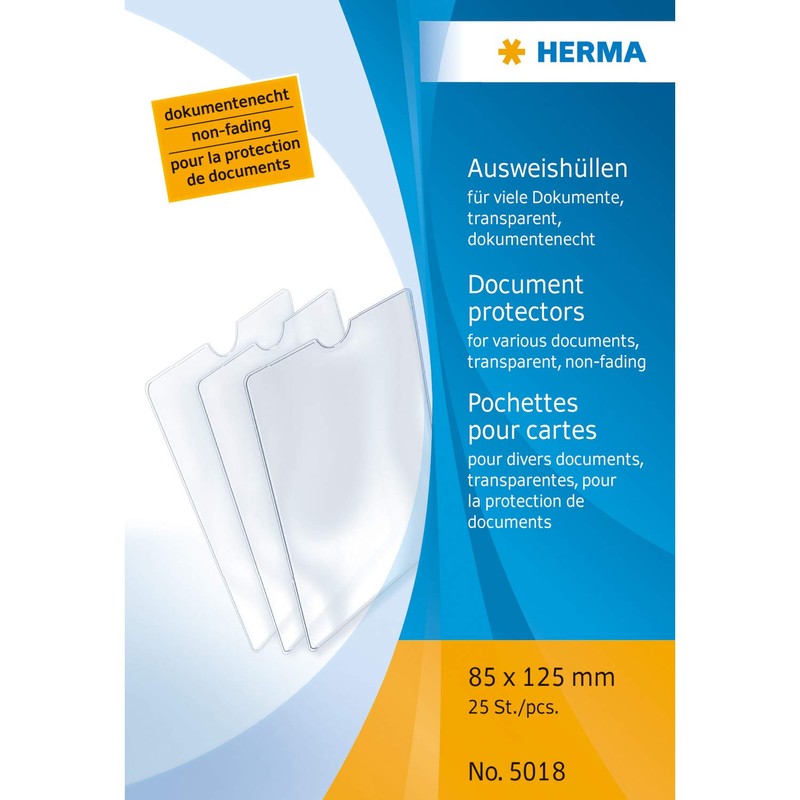HERMA 5018 Transparent ID Card Holder for Protection for Many