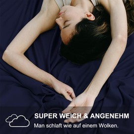 Cushion Cover 40 x 80 cm, Set of 2 - Pillowcase 40 x 80 cm, Blue for Pillows, 100% Microfibre Cushion Cover, Non-Iron and Wrinkle-Free with Zip