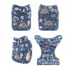 babygoal Reusable Cloth Diapers 6 Pack+6pcs Rayon from Bamboo Inserts+Wet