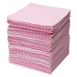 Strix Design SA-176 Dish Towels, Counter Cloth, Mini, 100 Sheets, Approx. 11.8 x 11.8 inches (30 x 30 cm), Pink, Table Duster, Disposable, Non-woven Fabric, Large Capacity, Durable, Commercial Use