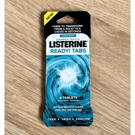 Listerine Ready! Tabs Chewable Mint Tablets, Clean Mint Flavor, 8 ct
