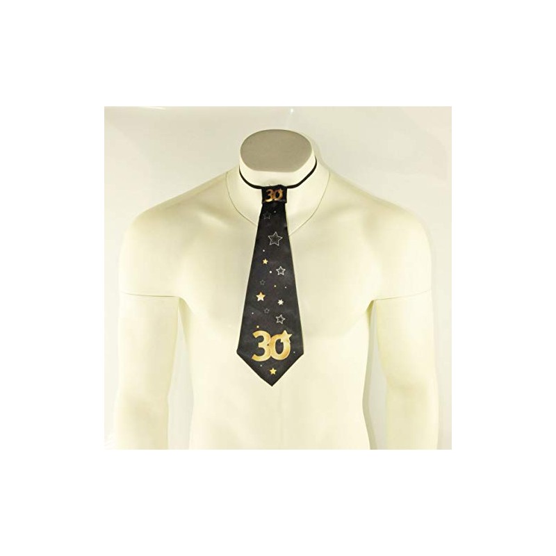 Happium Happy Birthday Black Gold Tie - Party By Age