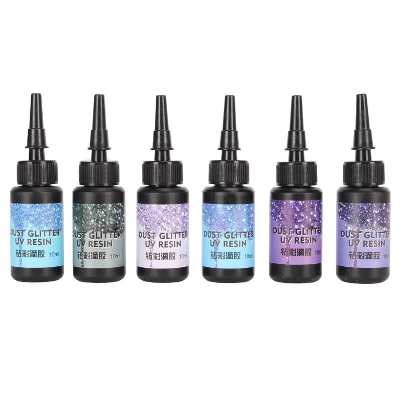 6pcs Colored UV Resin 10ml Each Pen Shaped Fast Curing