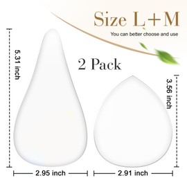 Culibit Camel Toe Concealer Reusable Invisible Adhesive Silicone Cover for Women, Camel Toe Pads for Underwear, Leggings (Transparency L+M)