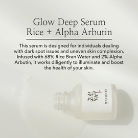 Beauty of Joseon Glow Deep Serum Rice Alpha-Arbutin Moisturizing Uneven Skin Tone Daily Korean Skin Care for Men and Women, 60ml, 2 Fl.Oz