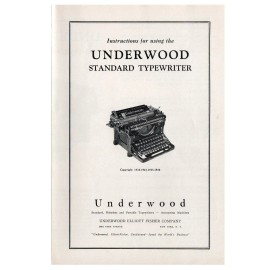 Underwood No.6 Standard Typewriter Instruction Manual Antique Vtg User 11 12 E