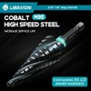 LIBRATON Four Spiral Flute Step Drill Bit, M35 Cobalt Unibit