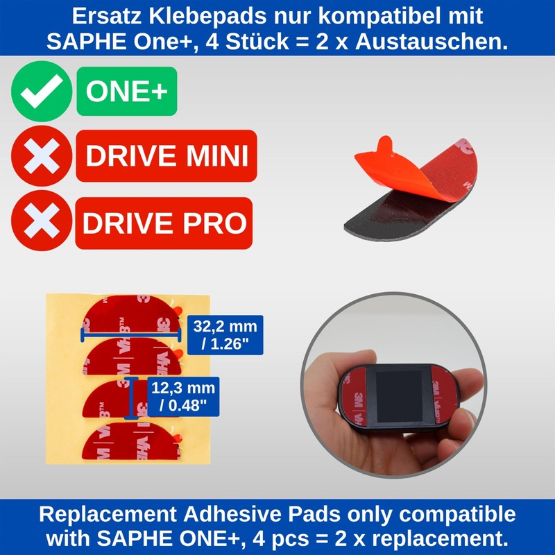 Your Day Mate Ersatz Klebepads Set, 4 Stck, kompatibel mit