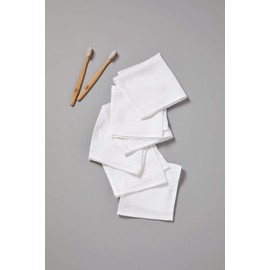 Little Bamboo Muslin Baby Wash Cloths 6 Pack, 30 x 30 cm, Whisper Grey,