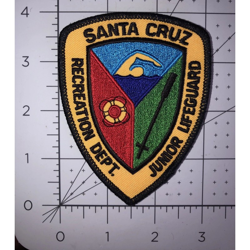 Santa Cruz Recreation Department Junior Lifeguard Patch 3”x4”