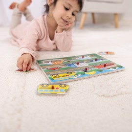 Melissa and Doug Wooden Toys - 3 Peg Boards for Children - Farm Animals, Safari & Vehicles, Learning Toys for 2 Year Old Girls & Boys Toddler Puzzles Gifts, Kids Wooden Jigsaws for Children Age 2-4