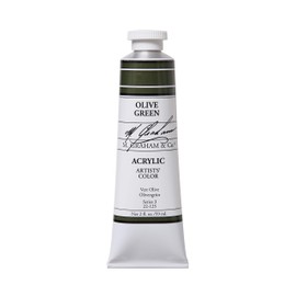 M. Graham 2-Ounce Tube Acrylic Paint, Olive Green