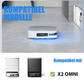 LOOHAOC Accessories for Ecovacs Deebot X2/X2 Omni/X2 Pro, 1 Main Brush, 6 Side Brushes, 4 Hepa Filters, 4 dust Bags, 6 Wipes, 1 Cleaning Brush