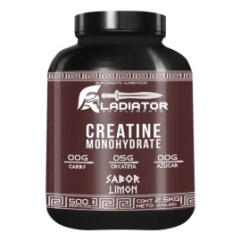 Creatina Monohidratada en Polvo Gladiator de Limón para Rendimiento Deportivo